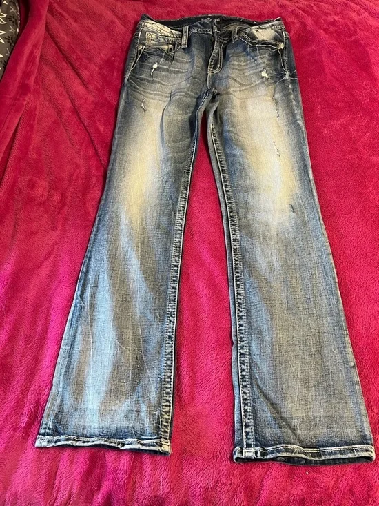 Miss Me Women's Bootcut Jeans in Light Blue Wash - Picture 1 of 6